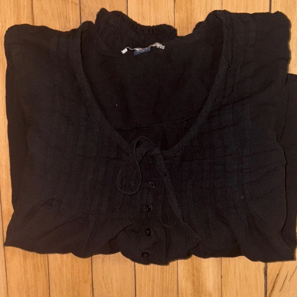 American Eagle Outfitters Black Blouse Flowy size large - Picture 8 of 8